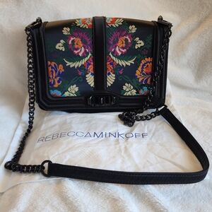 Rebecca Minkoff Black Floral Crossbody Bag